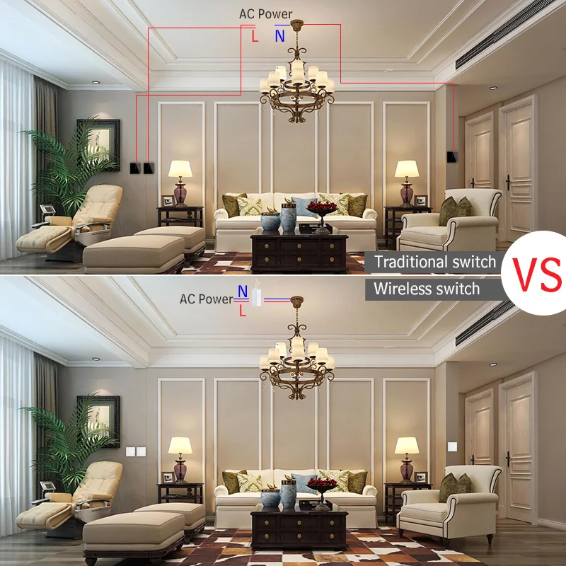  Wireless Light Switch Tuya Smart Life Voice Control Remote Control Lamp Switch APP WIFI Wall Switch - 32913725344