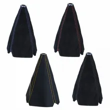 Universal Car Gear Shift Collars Covers Suede PU Leather Gear Stick Shift Shifter Knob Cover Boot Gaiter