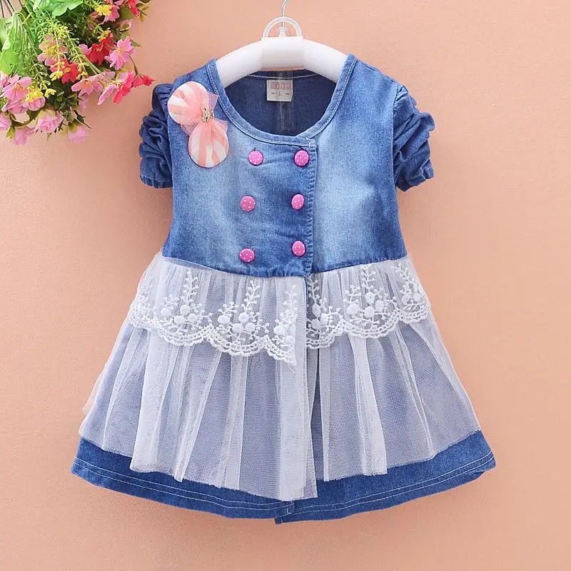 Fall Clothes Children's Lace Jeans Jacket Infant Denim Jacket Baby Coat