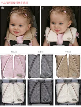 

2pcs/set Baby Stroller Car Seat Belt Pad Soft Double Shoulder Strap Pad Neck Protective Belt Cover Seatbelt Seat