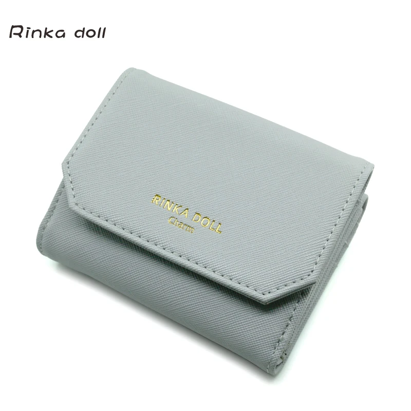 

Rinka Doll Girl PU Wallet 2017 New Fashion Vintage Solid Wallet Lovely girl Retro Wallet Ms. deduction card slot wall Gift Q074