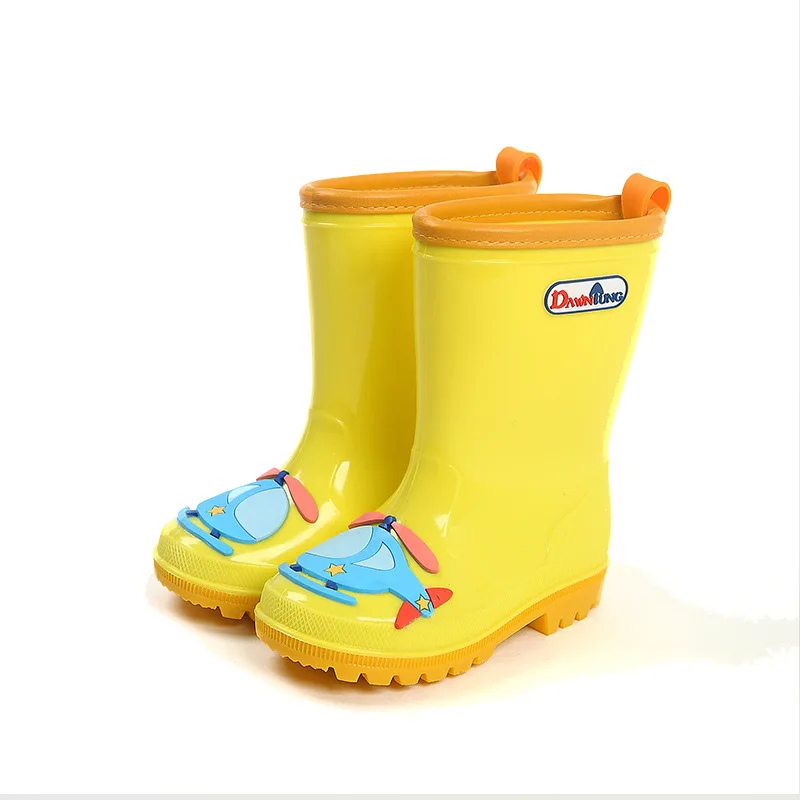 

Boys&Girls Rain Boots Kids Cartoon Patch Children's Waterproof Non-Slip Shoes Spring & Autumn Wild Antiskid Outdoor Boots BS10