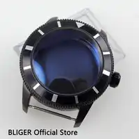 Solid BLIGER 46 มม. หมุนสีดำ PVD กรณีเคลือบสแตนเลสสตีลสำหรับ ETA 2836 การเคลื่อนไหว c93