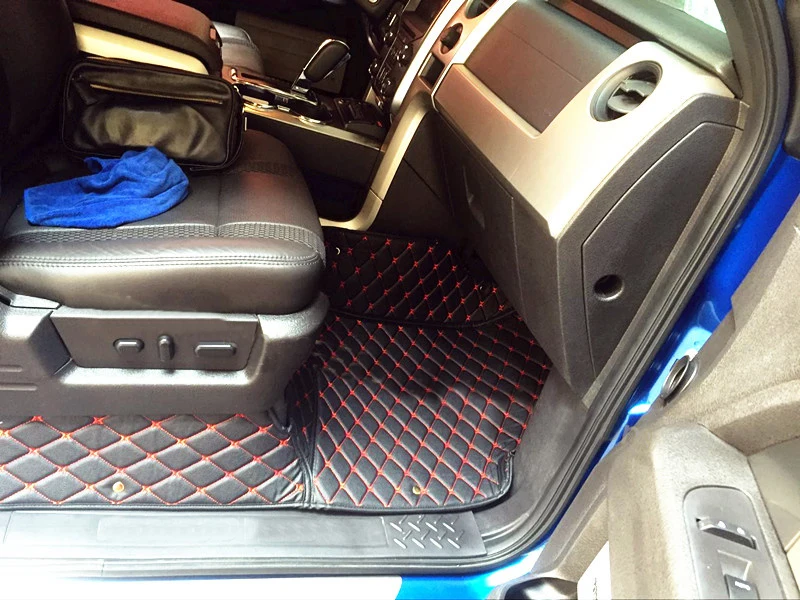 15-17 для Ford F150 F-150 аксессуары для салона передних и задних сидений кожаный напольный ковер внутренний автомобильный коврик для ног