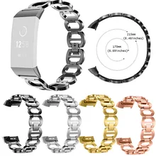 Замена Нержавеющая цепь браслет Смарт часы ремешок для Fitbit Charge 3 Watachband Спортивные товары аксессуары
