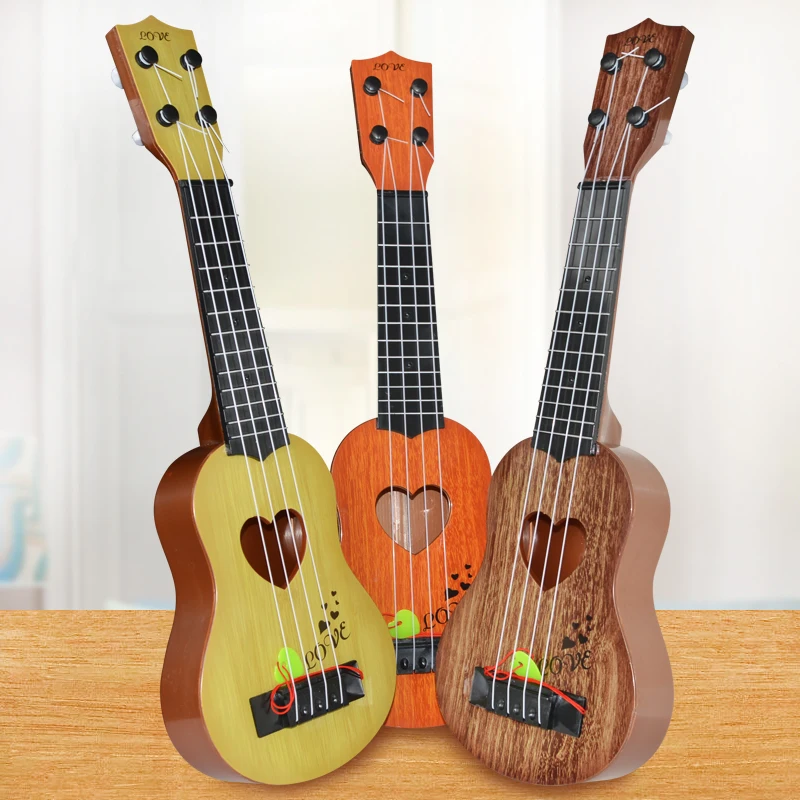 Гавайские гитары укулеле музыкальный инструмент моделирование гитары дети Дошкольное раннее образование Монтессори игрушки для детей Рождественский подарок