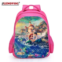 The Little Mermaid Ariel Backpack 2018 Pink Princess Kids School Bag Fairy Tale Schoolbag Book Bags for Teen Girls mochila Bolsa