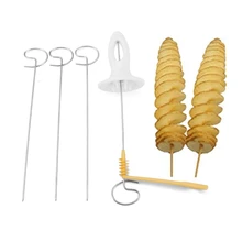 4 шт./компл. Нержавеющая сталь картофельный Твистер Торнадо резальщик ручной резак спиральные чипы Кухня Пособия по кулинарии запарник для приготовления картофеля Инструменты гаджеты