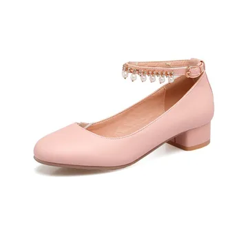 

Low age season in 2018 new product leisure with square with round head cuhk child 31-43 shallow mouth strap shoes 18129