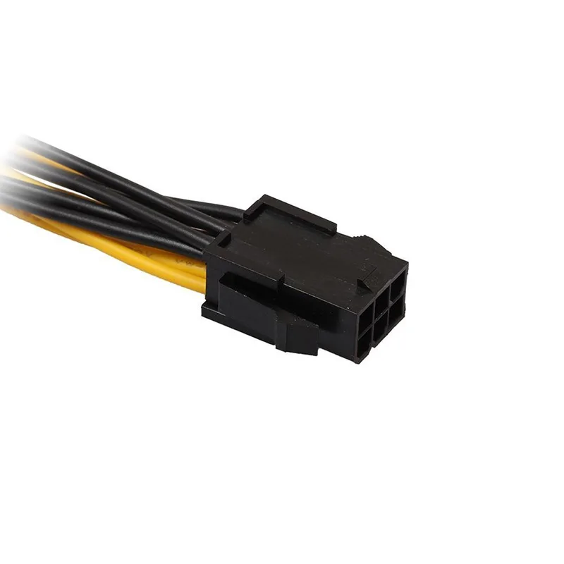 EnLabs 20CM PCIe 6pin to 2x8pin(6+2) PCI-E Power Splitter Cable,Dual PCIe 8pin Ethereum Mining Video Card GPU Power Supply Cable