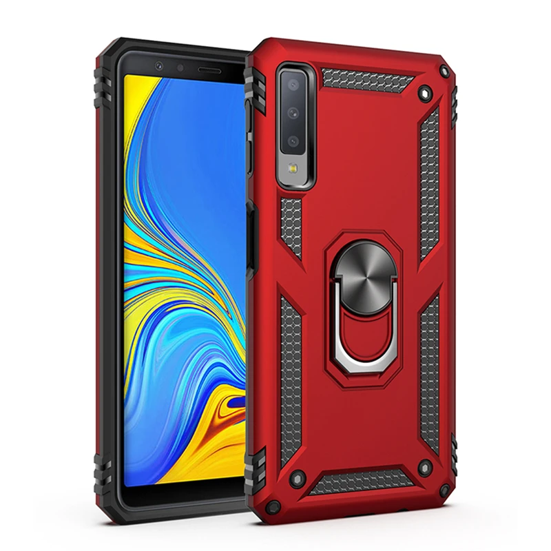 Роскошный Магнитный противоударный армированный чехол для Samsung Galaxy A7 A9 2018 A9s