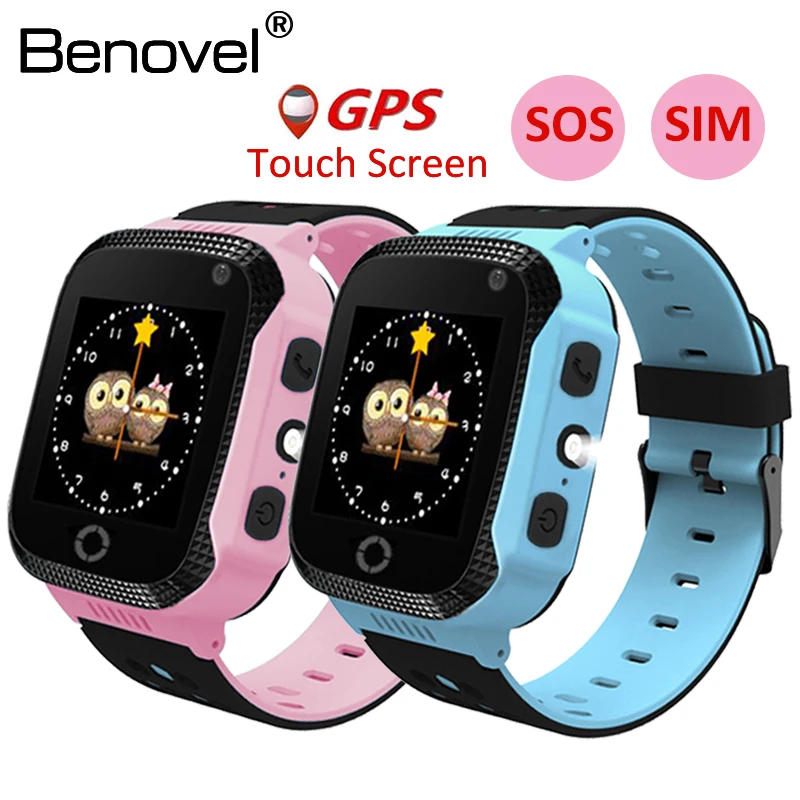 Benovel Q528 Y21 Сенсорный экран GPS ребенок Смарт часы с Камера Освещение местоположения