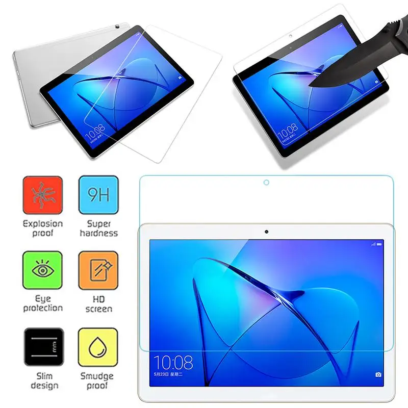 

Protective Glass for Huawei Mediapad T3 10 9.6 Tempered Glass For Huawei T3 7 T3 8 T 3 4G Wifi 7 Screen Protective Tablet Film