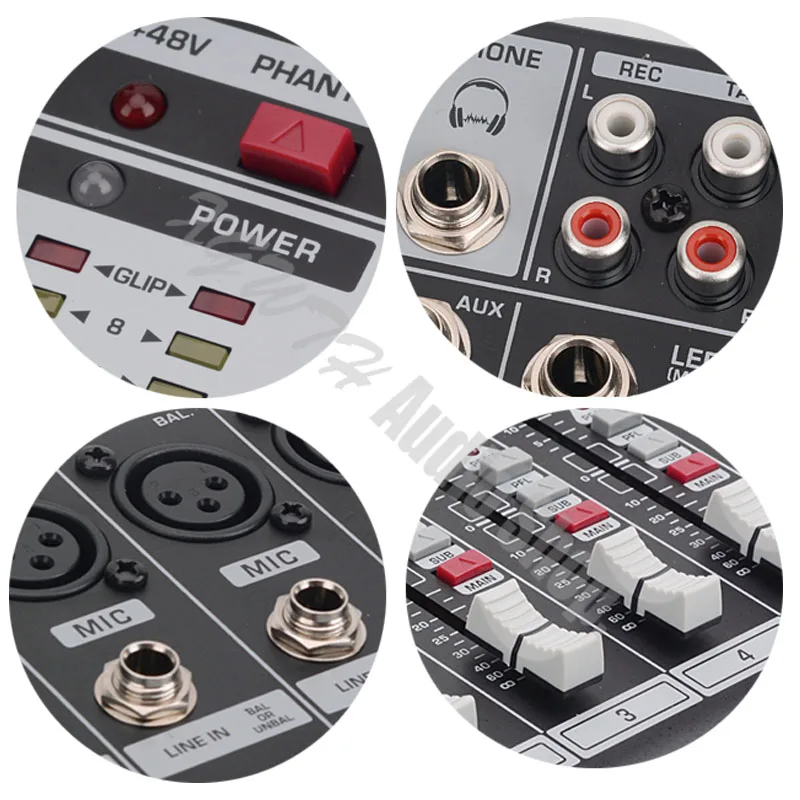 8 Channel Mixer 16 Digital Reverb Effects Seven