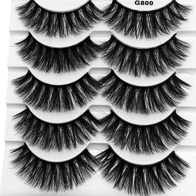 

kanbuder false eyelashe 5 Pairs 3D Eyelash Imitation mink eyelashes natural set Thick False Eyelash Hand lashes dropship Dec24