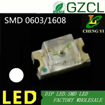

8000-10000K Cool White chip led 600-800MCD SMD 0603 light emitting diode 3.0-3.5V