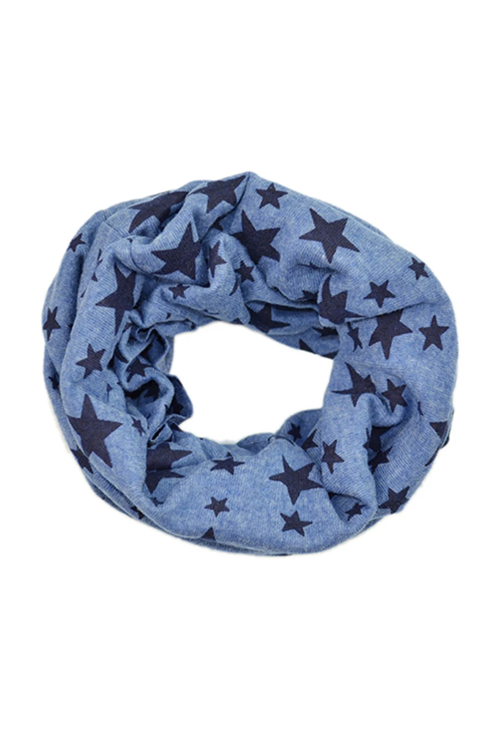 

MYTL-Unisex Babies Loop Wraps Five-pointed Star Knitted Wraps Winter Shawl Snood Neck Warmer Blue