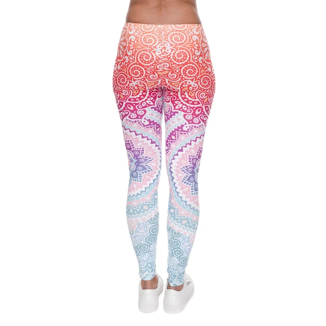 Brands Women Fashion Legging Aztec Round Ombre Printing leggins Slim High Waist  Leggings Woman Pants 3