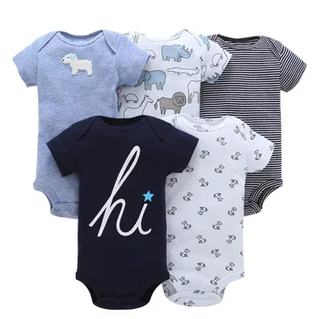 

ARLONEET Clothes 2018 baby Girls Boys 5Pcs Print Clothes Daily Romper Playsuit Jumpsuit kids Cotton Blend Daily baby Romper