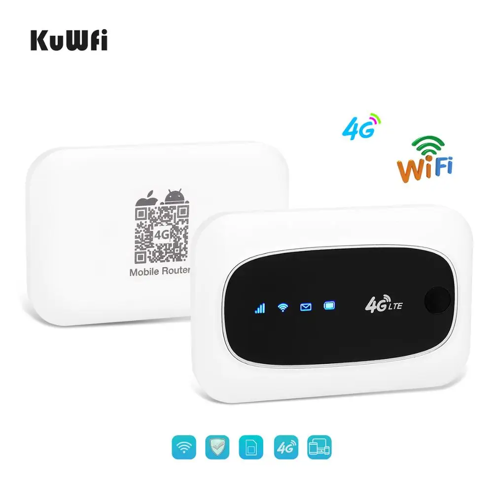 KuWFi 4G Wi Fi маршрутизатор FDD/аппарат который не привязан к оператору сотовой связи
