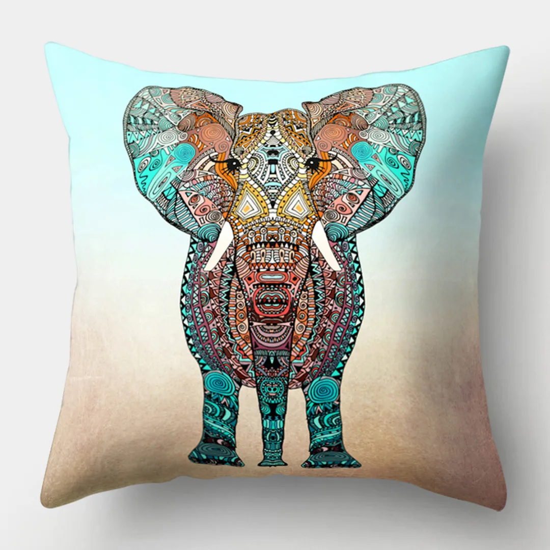 New Cute Animal Cushion Cover Deer Elephant Lion Giraffe Pillow Cover Cartoon Pillow Case for Sofa Car Hotel Home Decoration