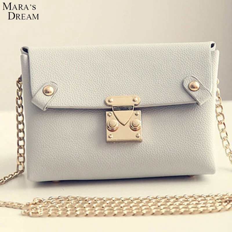 

Mara's Dream Hot Style New Fashion Women Handbag Designer Lychee Emboss Messenger  PU Leather Bag Chain Shoulder Bag