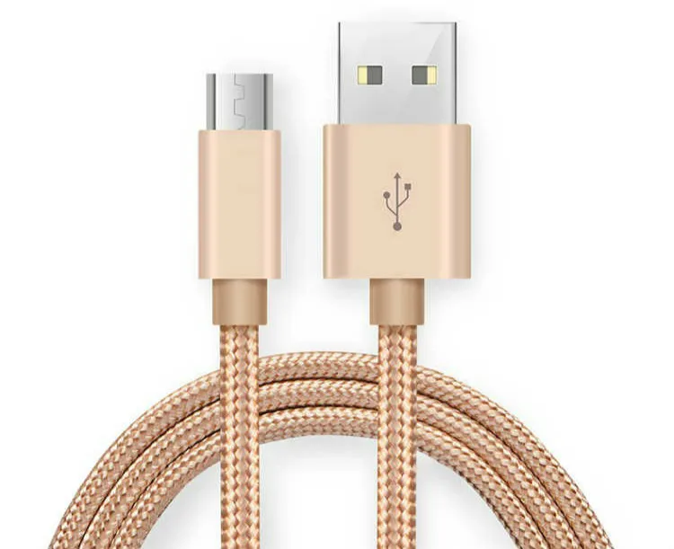 1 m المصغّر usb كابل يو إس بي سريع تهمة النايلون الحبل سلك Microusb مزامنة بيانات كابل ل سامسونج Xiaomi هواوي HTC اللوحي الهاتف الذكي الروبوت