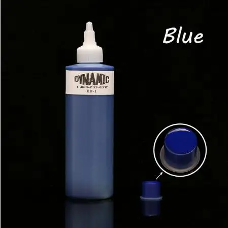 1 бутылка бренд Dynamic, краска для татуировок 250 мл 8 унций 330 г(8 цветов на выбор) набор пигмента татуировки для подкладки и затенения - Цвет: Синий