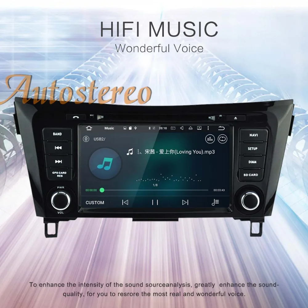 Cheap Autostereo Android 9.0 Car DVD Player GPS navigation For Nissan X-TRAIL Qashqai Dualis Rouge 2013+ head unit radio tape recorder 1