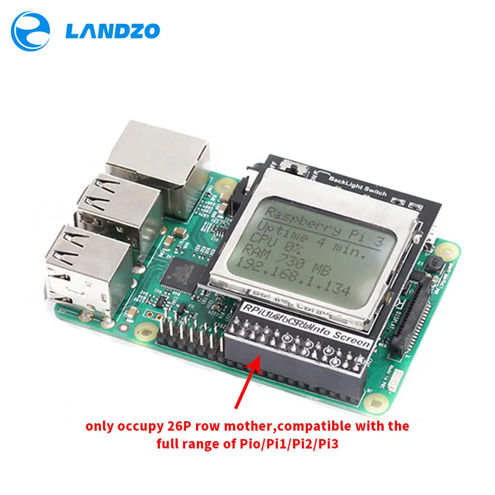 Raspberry Pi 3 Model B CPU Info LCD Screen 1.6 inch 84x48 with ...