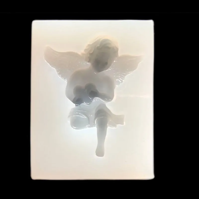 Беззеркальная полировка УФ Кристалл Капля плесень крылья любовь ангел ребенок DIY Аксессуары для мобильных телефонов