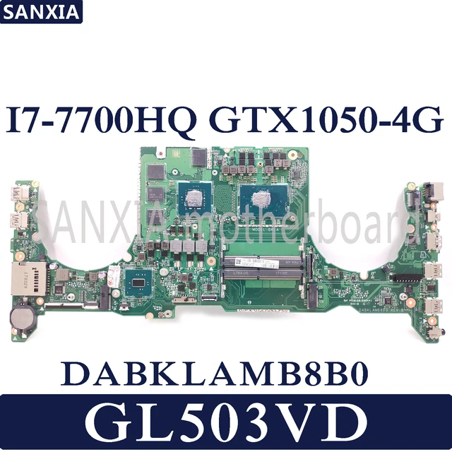 $US $522.50  KEFU DABKLAMB8B0 Laptop motherboard for ASUS ROG GL503VD original mainboard I7-7700HQ GTX1050-4G