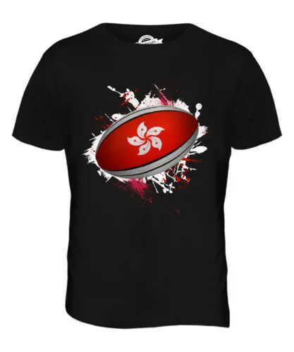 

HONG KONG RUGBY BALL SPLATTER MENS T-SHIRT TEE TOP GIFT WORLD CUP SPORT