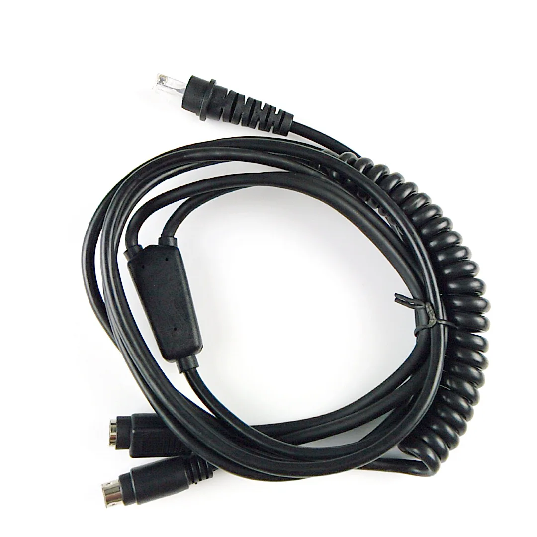 2шт сканер штрих кода PS/2 кабель спираль 5 м (17 футов) для Honeywell HHP 3800g 3800r 3820 3200 4600g 4600r