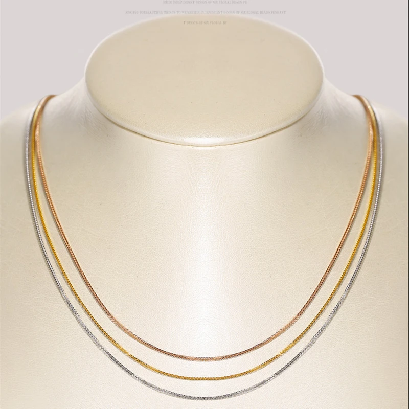 Sinya 18k Au750 gold necklace Chain DIY Multifunctional Pendant necklace for Mum women girls lover Y style adjustable chain (13)