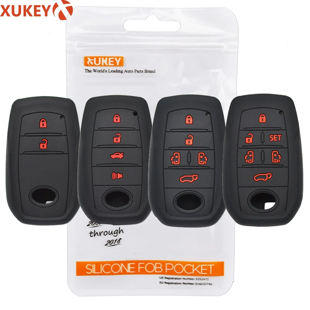 

Silicone Remote Key Fob Case Cover For Toyota Camry Prado Hilux Fortuner Innova 86 RIEZ Rav4 Highlander Land Cruiser Alphard