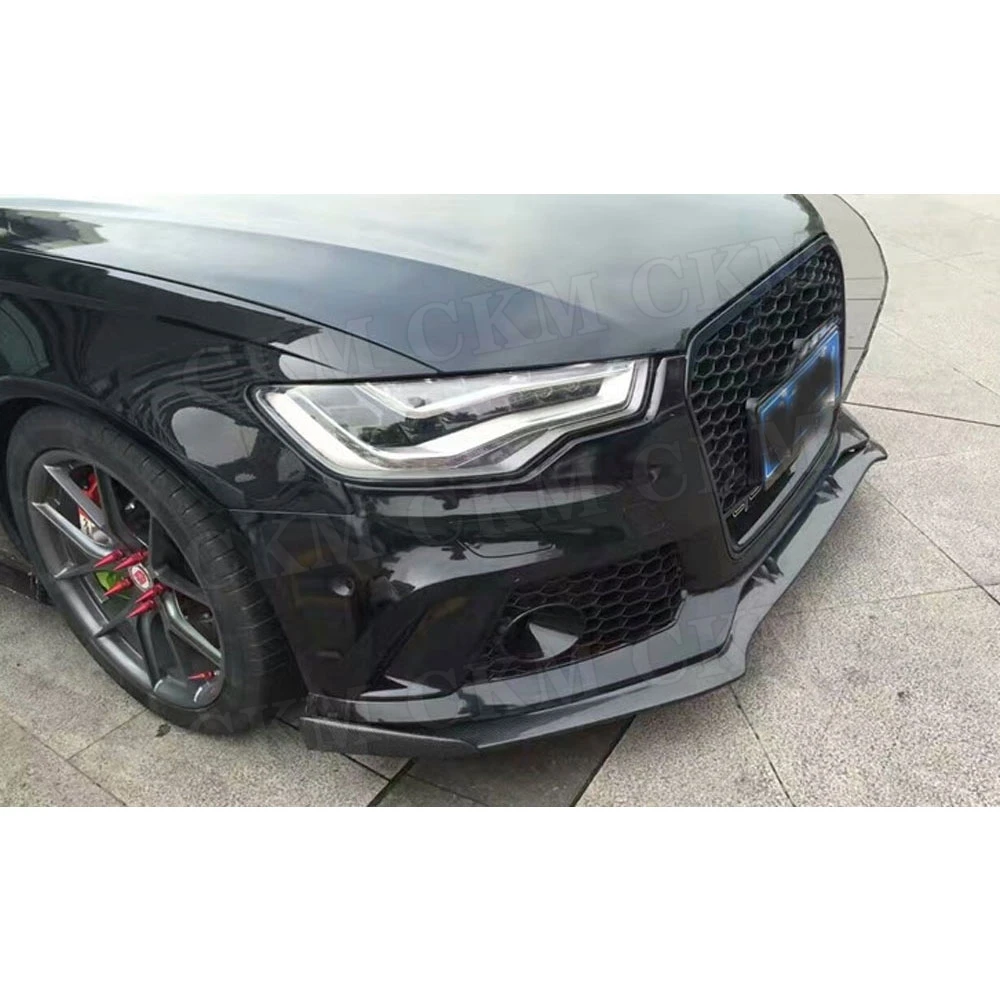 Передний спойлер для RS6 RS7 из углеродного волокна Audi A6 A7 2012 2018|Амортизаторы| |