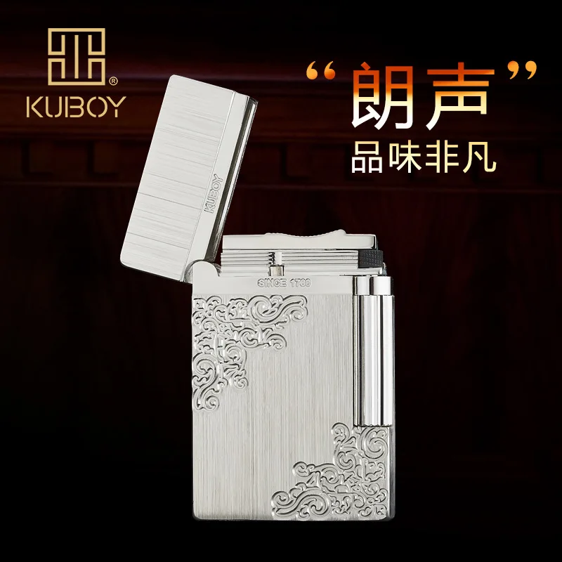 High Quality Brand KUBOY Gas Cigarette Lighter High-end Metal Windproof Men Smoking Business Gifts Lighters-K1-52 | Дом и сад
