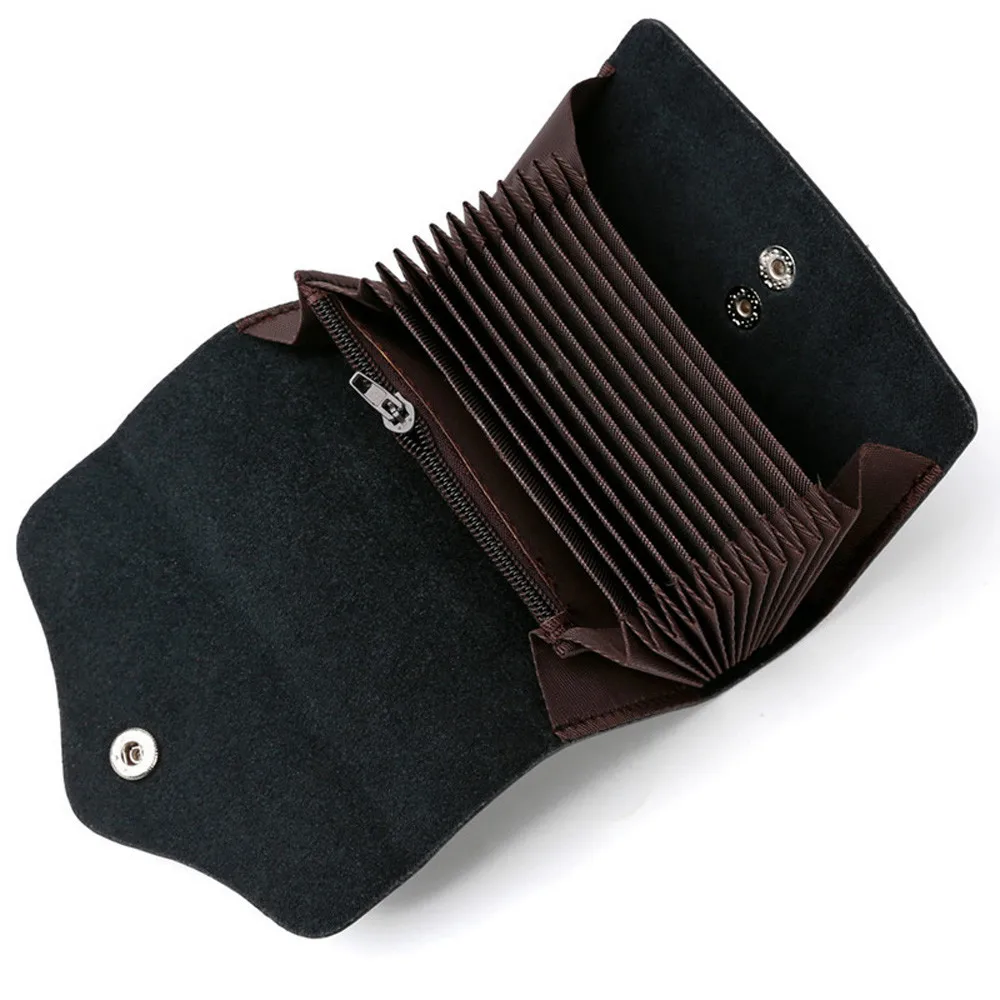 

MUQGEW Fashion Vintage Women Synthetic Leather Wallet Pocket Credit Card Clutch Short Multifunction Clutch Wallet Solid Vintage