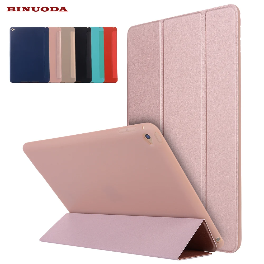 

Coque For iPad Air 2 Case Ultra Slim Lightweight Smart Case Trifold Stand TPU Back Cover for iPad 6 Air 2 Auto Sleep Wake UP