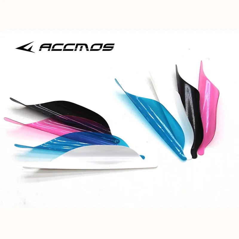 

50pcs Hottest Archery Spin Vanes 1.56 1.75 2 inch Spiral Feather RW and LW DIY Arrow Archery With sticker Tape Arrow Accessories
