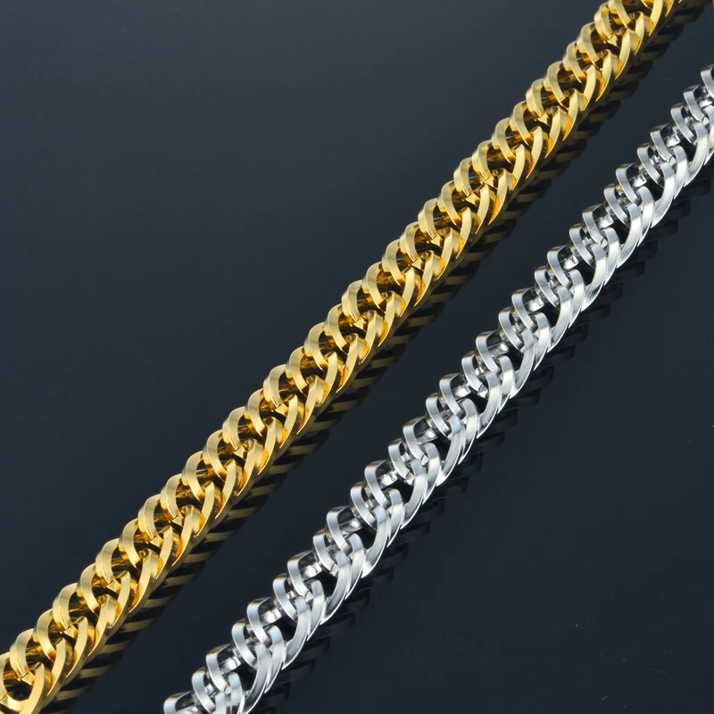 Браслет мужской из нержавеющей стали под кубинскую цепь 9 мм|bracelets for|chain link braceletmen