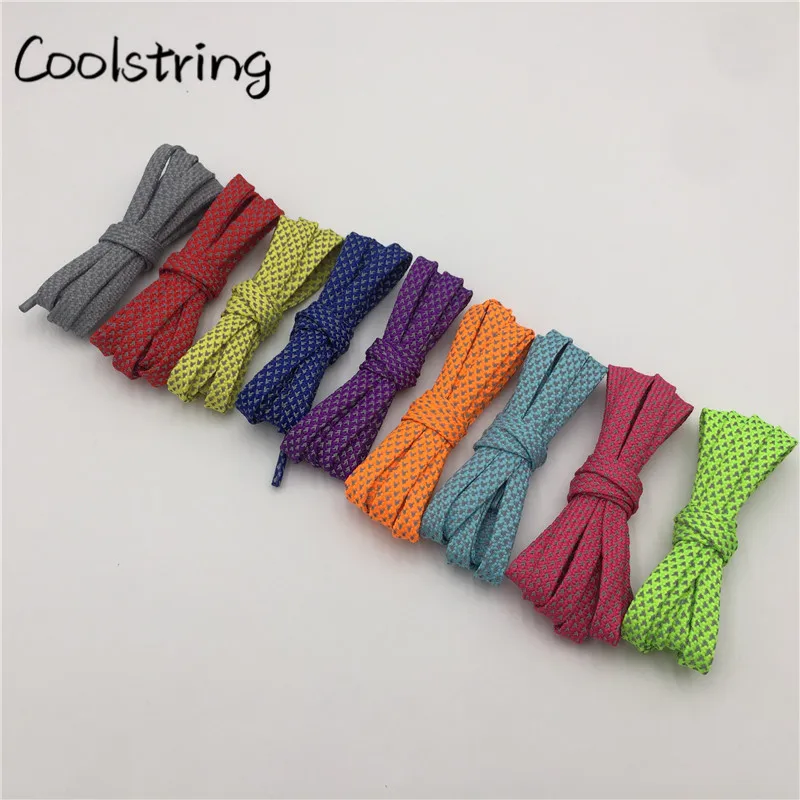 Coolstring Night Run Highlight 3M Flat Reflective Shoe Laces Trekking Boots Bootlace Shoelaces For Adults Kids Sports 350 750