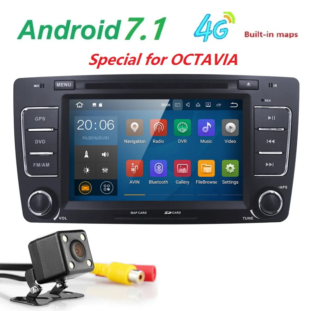 

2Din GPS AutoRadio Android 7.1 Car DVD Player for Skoda Octavia 2 3 Yeti 2008 2009 2010 2011 2012 2013 2014 Audio Stereo Navi 4G