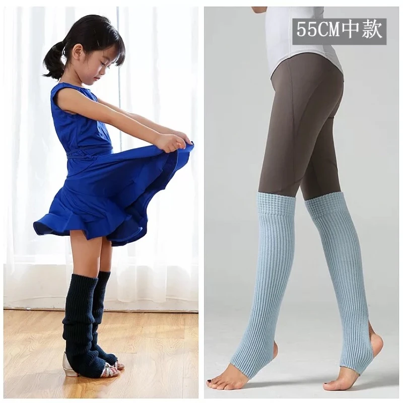 

Ubetoku M-size elastic knitted loose leg warmers keep warm ballet latin dance leg set for women children(nwt54)