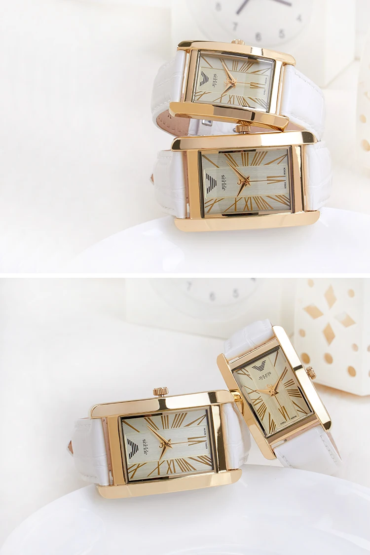Топ Юлий леди женские часы Япония Кварцевые Элегантные Простые Модные Часы Браслет Кожаный школьник девушка Подарочная коробка JA-399