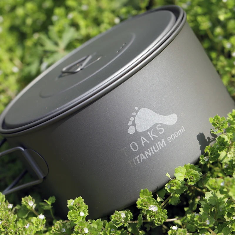 

TOAKS 900ml Coffee Mugs Titanium Camping Cup Drinkware Titanium Mug Outdoor Pot With Cover and Folding Handle