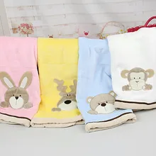 Плюшевое детское одеяло с милыми животными, пеленка для новорожденных, постельные принадлежности для детской кроватки, супер мягкое Флисовое одеяло для коляски 76*102