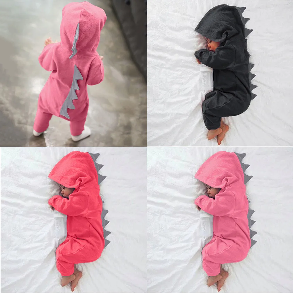

Exquisite Infant Toddler Baby Girls Boys Clothes Dinosaur Hoodie Romper Zip Clothes Costumes Infant Jumpsuit Rompers Vetements