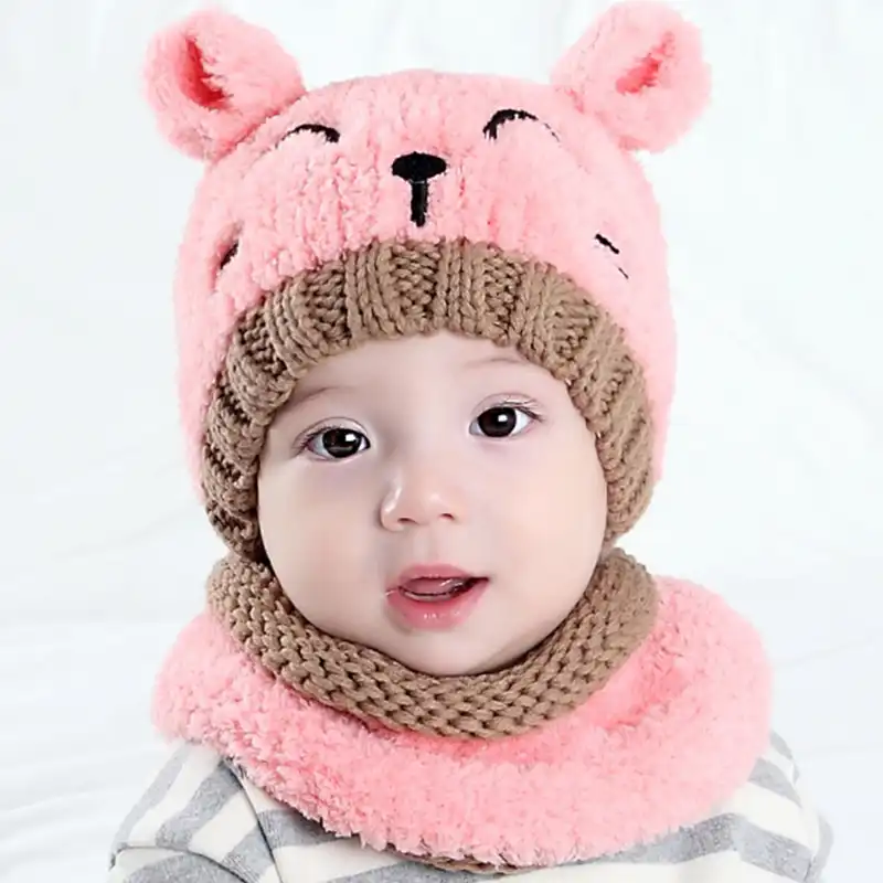 baby girl scarf and hat set